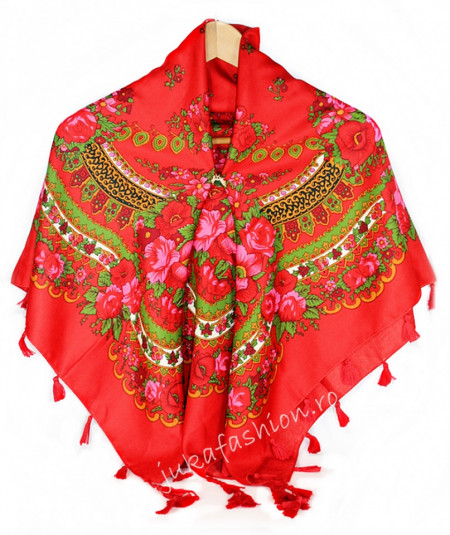 Sal Traditional "Katya" Rosu by jukafashion.ro