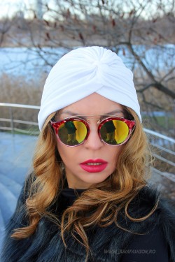 Turban Dama "Juka" Alb by JukaFashion.ro (2018)
