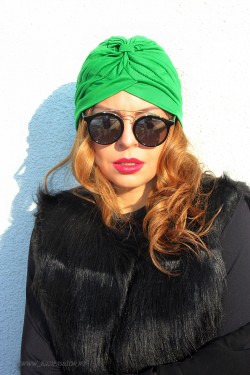 Turban Dama "Juka" Verde by JukaFashion.ro (2018)