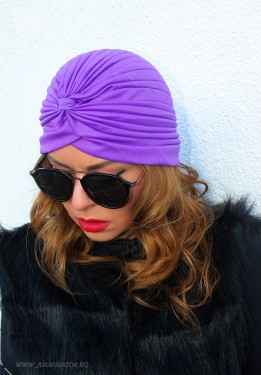 Turban Dama "Juka" Violet by JukaFashion.ro (2018)