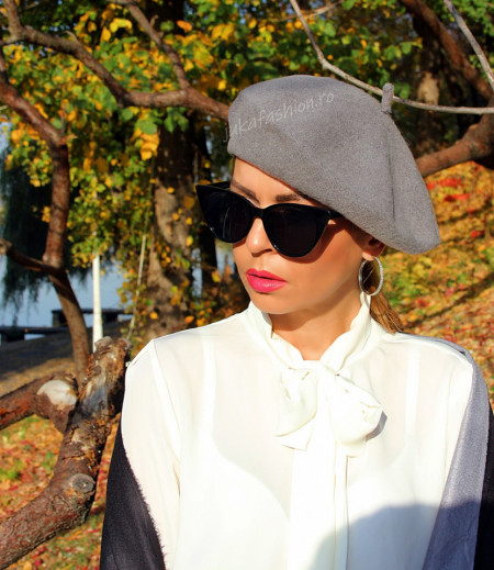 *Basca Dama "Picasso" Light Gray by JukaFashion.ro