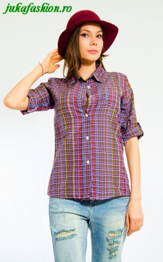 OFERTA PROMO : Camasa Carouri Dama "Miss Purple" by JukaFashion.ro cod 0093