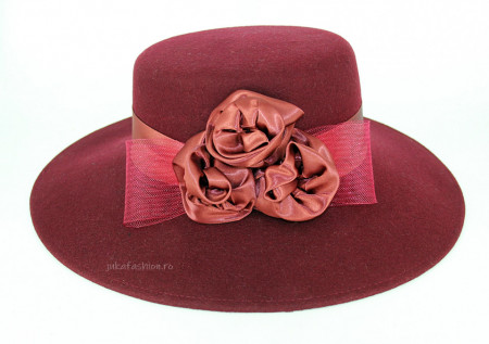*Palarie Dama "Kharisma" Burgundy by JukaFashion.ro (2018)