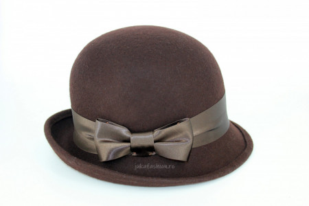 Palarie Eleganta Dama "Bonjour" Maron by JukaFashion.ro