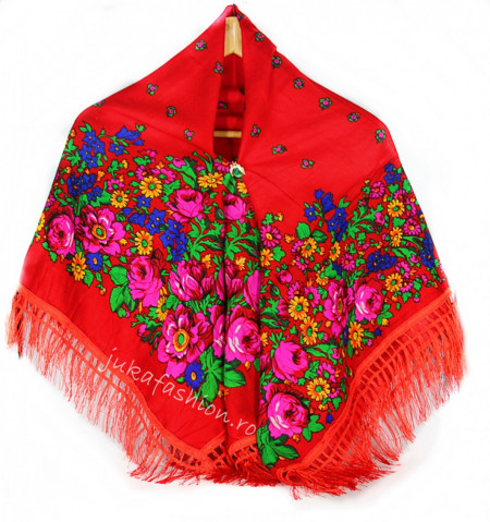 Sal Traditional "Katerina" Rosu by jukafashion.ro