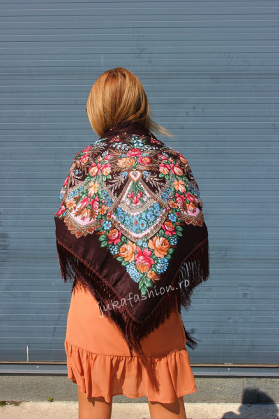 Sal Traditional "Svetlana" Maron by jukafashion.ro