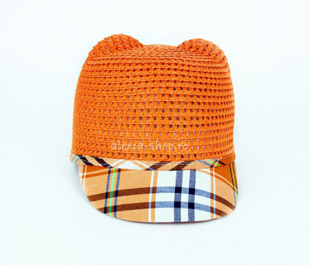 *Șapcă Fetițe "Miau" Orange by jukafashion.ro