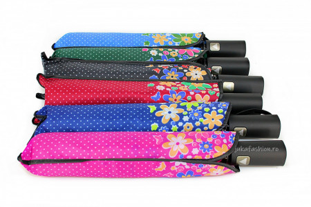 Umbrela Unisex "Dots&Flowers" - 6 culori