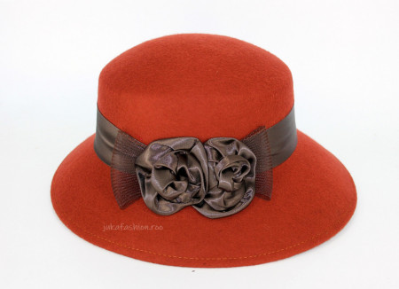 *Palarie Eleganta Dama "Missie" Orange by JukaFashion.ro