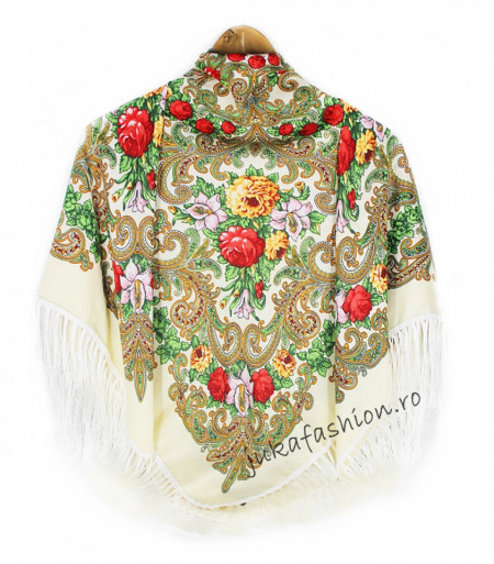 Sal Traditional "Karenina" Alb by jukafashion.ro