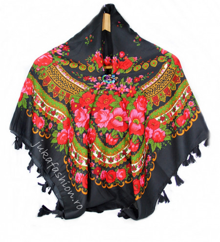 Sal Traditional "Katya" Negru by jukafashion.ro