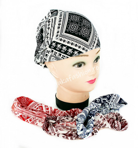 Bandana cu Elastic "Motives" by jukafashion.ro
