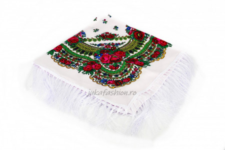 Batic Traditional "Petersburg" Alb by jukafashion.ro