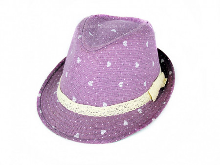 *Palarie Copii Vara "Love" Purple by jukafashion.ro