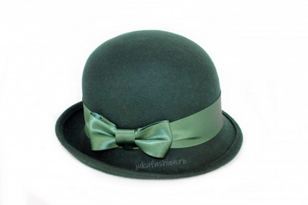 Palarie Eleganta Dama "Bonjour" Verde by JukaFashion.ro