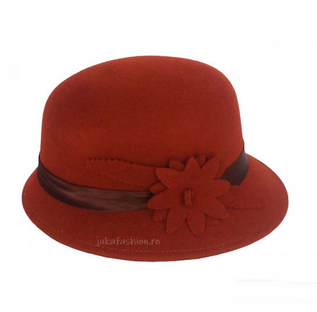 Palarie Eleganta "Ecaterina" Brick by JukaFashion.ro