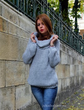 Pulover Dama "Cosmo" Grey by JukaFashion.ro cod Z5