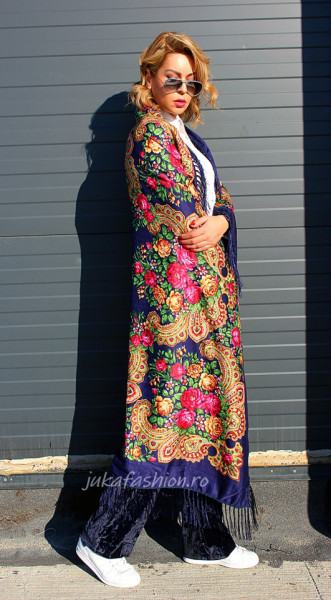 Sal Traditional "Floreale"Bleumarine by jukafashion.ro