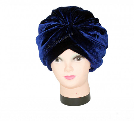 *Turban Catifea Dama "Jasmine" Marine