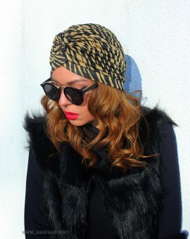 Turban Dama "Juka" Golden by JukaFashion.ro (2018)