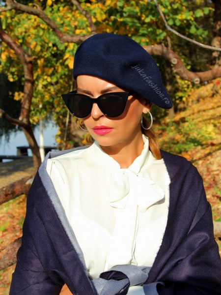 *Basca Dama "Picasso" Bleumarine by JukaFashion.ro