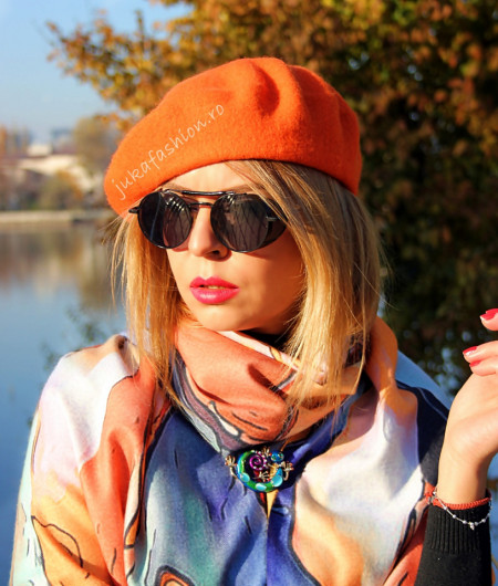 *Basca Dama "Picasso" Orangina by JukaFashion.ro