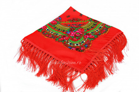 Batic Traditional "Petersburg" Rosu by jukafashion.ro