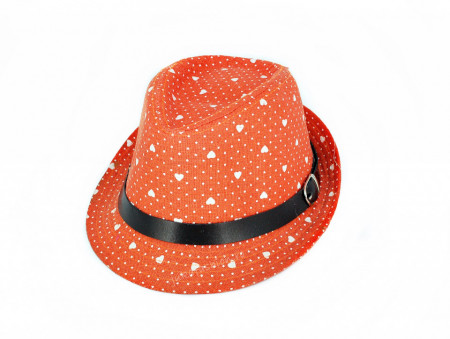 *Palarie Copii Vara "Love" Orange by jukafashion.ro