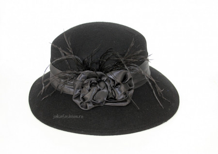 *Palarie Eleganta Dama "Lizzie" Black by JukaFashion.ro