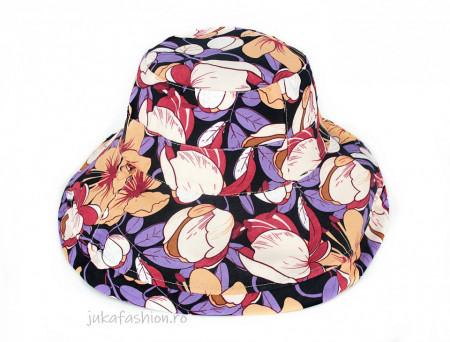 *Palarie Vara "Flower Bomb" Neagra