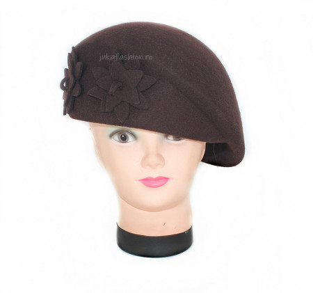 *Basca tip Toca "Perla" Maron by JukaFashion.ro