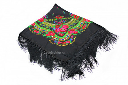 Batic Traditional "Petersburg" Negru by jukafashion.ro