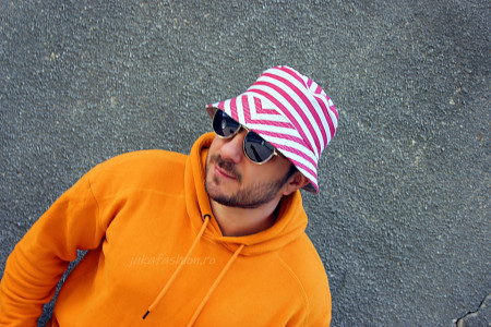 *Palarie tip Clopot de Vara "Surf" Rosu by jukafashion.ro