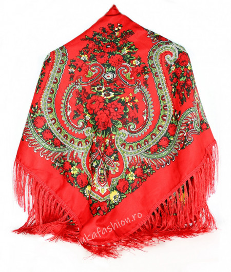 Sal Traditional "Oksana" Rosu by jukafashion.ro