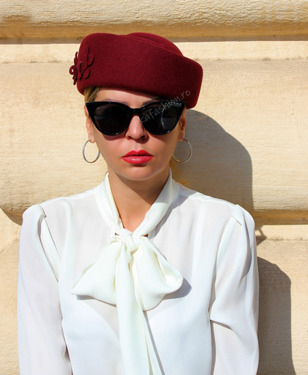 *Toca Dama "Daisy" Burgundy by JukaFashion.ro