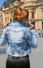 jacheta denim dama de vara