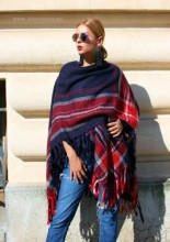 Poncho Dama "Boho" Albastru by JukaFashion.ro (2018) - Img 1