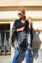 Poncho Dama "Boho" Negru by JukaFashion.ro (2018) - Img 1