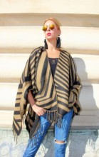 Poncho Dama "Hipster" Black&Gold by JukaFashion.ro (2018) - Img 3