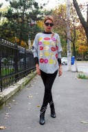 Pulover Dama "Butterfly Kiss" Light Grey by JukaFashion.ro cod Z9 - Img 6