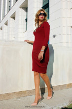 *Rochie Dama Bumbac "Juno" Burgundy by JukaFashion.ro cod J2 - Img 6