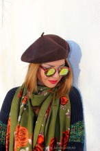 *Basca Dama "Picasso" Maron by JukaFashion.ro cod XC15 - Img 1