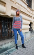 OFERTA PROMO : Pulover 'Cozy Grey" by JukaFashion.ro cod 01001 - Img 3