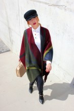 Poncho Dama "British" Burgundy by JukaFashion.ro (2018) - Img 1
