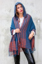 Poncho Dama "Funky" Turcoaz by JukaFashion.ro (2018) - Img 1