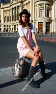 Sarafan Bumbac "Nadia" Pink by JukaFashion.ro cod 8888B - Img 5