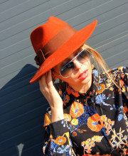 palarie femei fedora fetru dama 