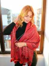 *Sal Esarfa Pashmina "Motivi" Red by jukafashion.ro (2018) - Img 1