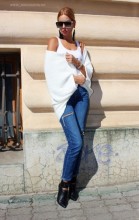 Cardigan 'Bolero" Alb by JukaFashion.ro (2018) - Img 2