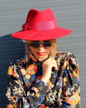 palarie femei fedora fetru dama 